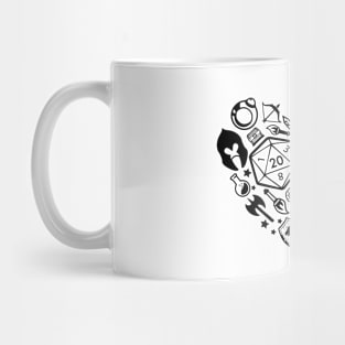 Roleplaying RPG Valentines Day Anniversary D20 Couple Gift Mug